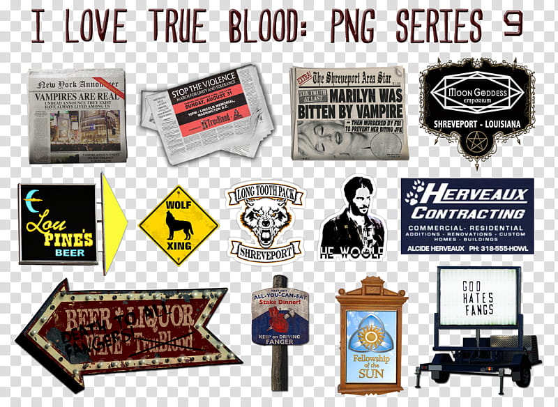I LOVE TRUE BLOOD SERIES , True Blood Series  game transparent background PNG clipart