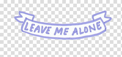 Leave me Alone illustration transparent background PNG clipart