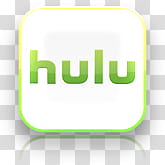 Home for your Browser, green and white Hulu app logo transparent background...