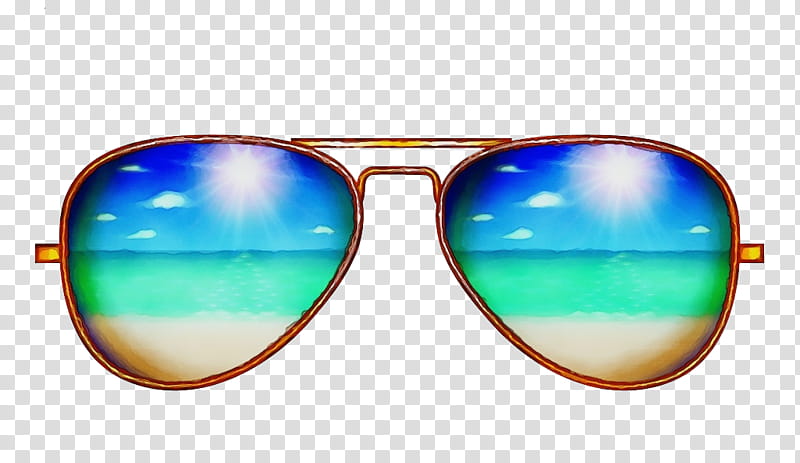 Watercolor, Paint, Wet Ink, Sunglasses, Aviator Sunglasses, Editing, Eyewear, Aqua transparent background PNG clipart