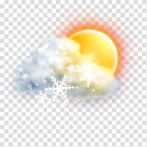 The REALLY BIG Weather Icon Collection, mostly-cloudy-snow-light transparent background PNG clipart