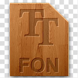 Wood icons for file types, fon, TT Fon icon transparent background PNG clipart