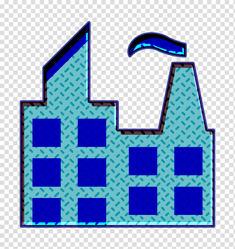 building icon factory icon industrial icon, Industry Icon, Manufacture Icon, Manufacturing Icon, Plant Icon, Production Icon, Blue, Cobalt Blue transparent background PNG clipart