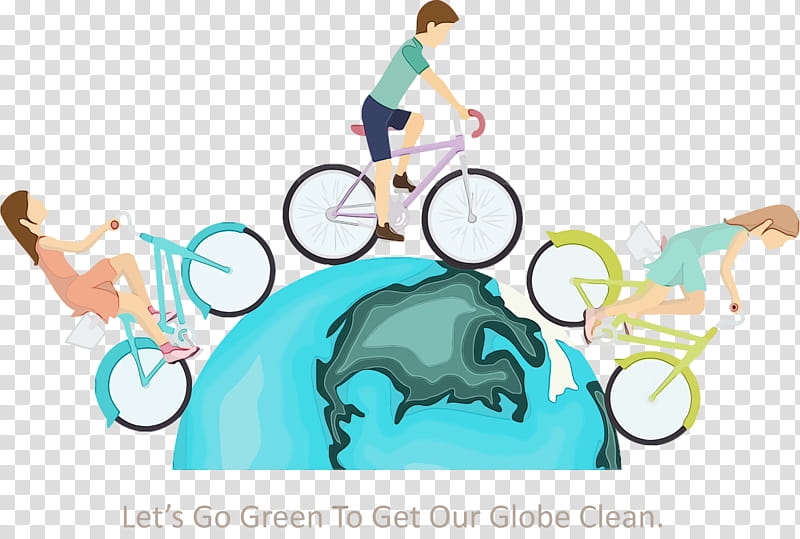 cycling bicycle vehicle bmx bike recreation, Earth Day, Green, Eco, Watercolor, Paint, Wet Ink, Bicycle Accessory transparent background PNG clipart