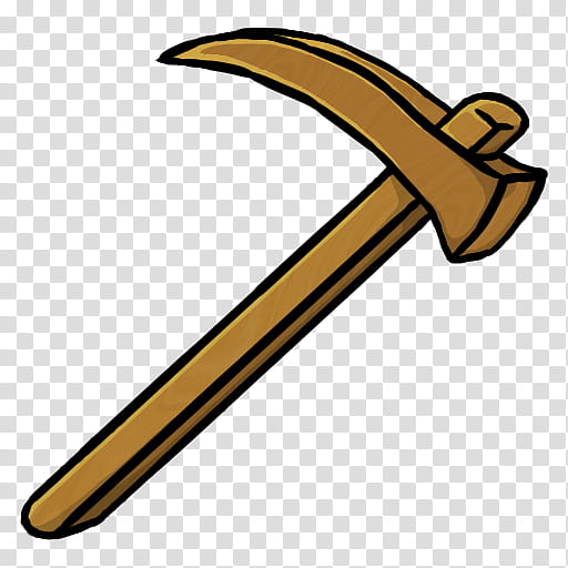 MineCraft Icon  , Wooden Hoe, mattock illustration transparent background PNG clipart