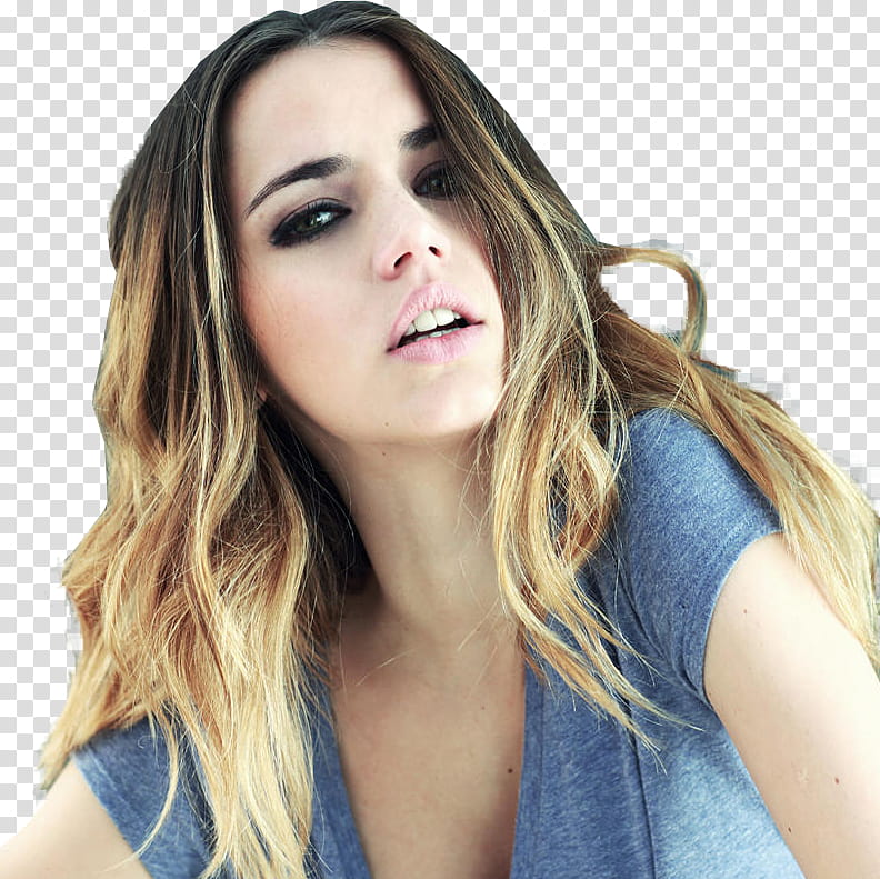 Ana De Armas, woman with gray shirt transparent background PNG clipart