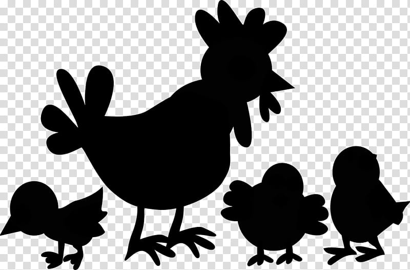 Bird, Rooster, Black White M, Silhouette, Beak, Chicken As Food, Blackandwhite, Fowl transparent background PNG clipart