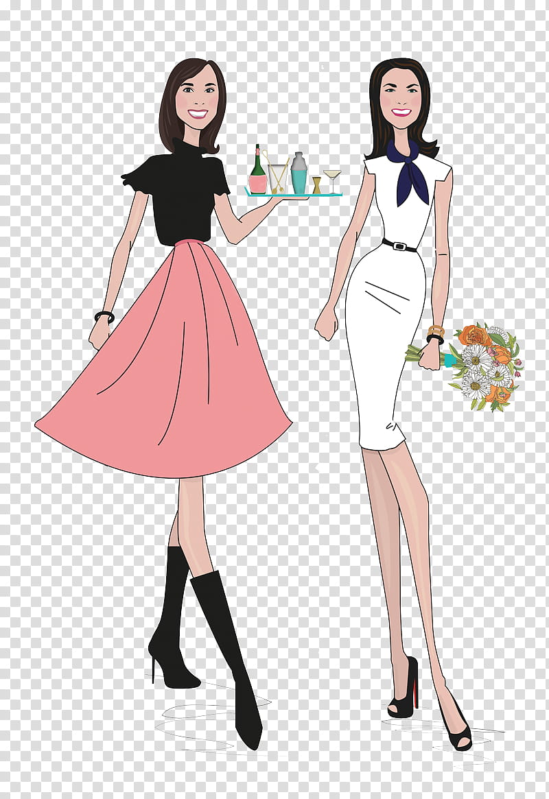 Pink, Dress, Costume, Skirt, Shoulder, Uniform, Cartoon, Shoe ...