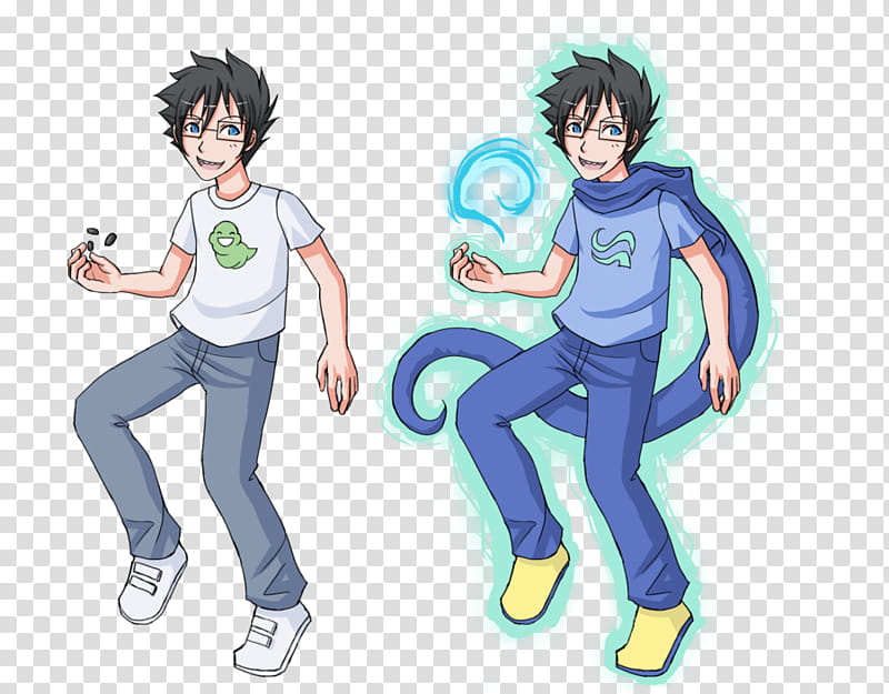 HS LC,John Egbert, normal and god tier transparent background PNG clipart