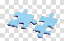 two blue puzzle pieces transparent background PNG clipart