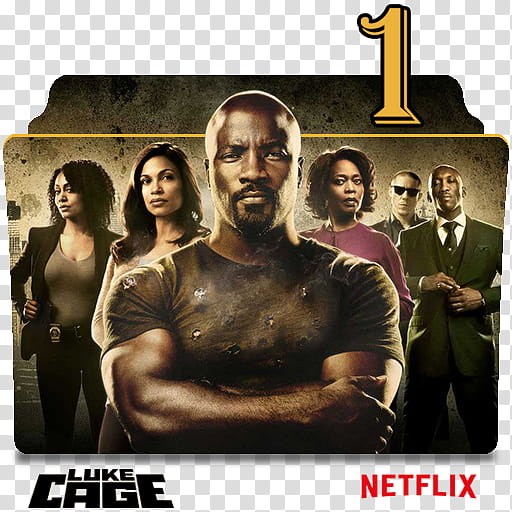 Luke Cage series and season folder icons, Marvel's Luke Cage S ( transparent background PNG clipart