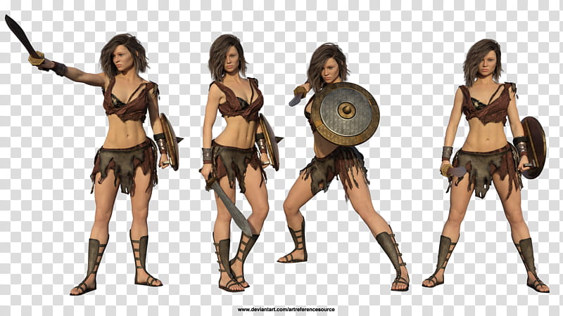 Free : Female Warrior, video game characters illustration transparent background PNG clipart