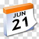 WinXP ICal, June  calendar illustration transparent background PNG clipart