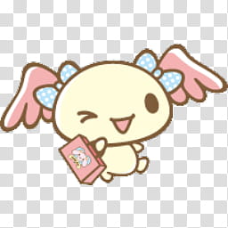 Iconos Cinnamoroll, Cinnamoroll By; MinnieKawaiitutos (), angel holding paper bag illustration transparent background PNG clipart