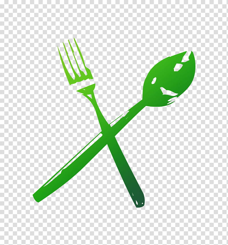 fork and knife clipart green