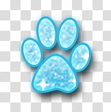 Huellas Glitter, blue dog paw illustration transparent background PNG clipart