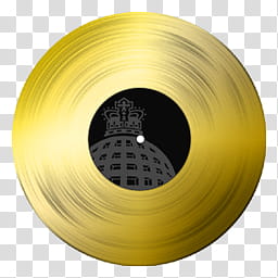 Ministry of Sound v , gold and black vinl record transparent background PNG clipart