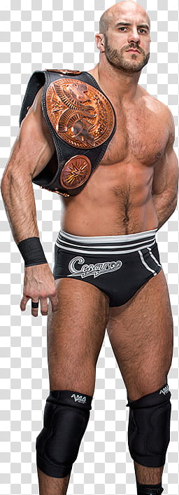 Cesaro  WWE Tag Team Champion transparent background PNG clipart