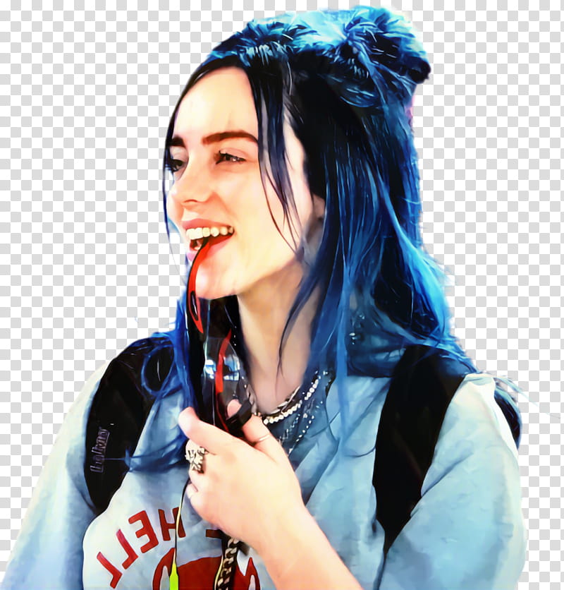 Billie Eilish, American Singer, Music, Celebrity, Peekyou, Microphone, Black Hair, Hair Coloring transparent background PNG clipart