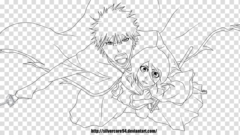 Bleach: Ichi x Ruki, line, man and girl illustration transparent background PNG clipart