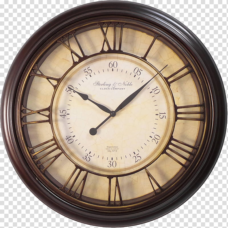 Clocks ColdLove, round brown analog wall clock illustration transparent background PNG clipart