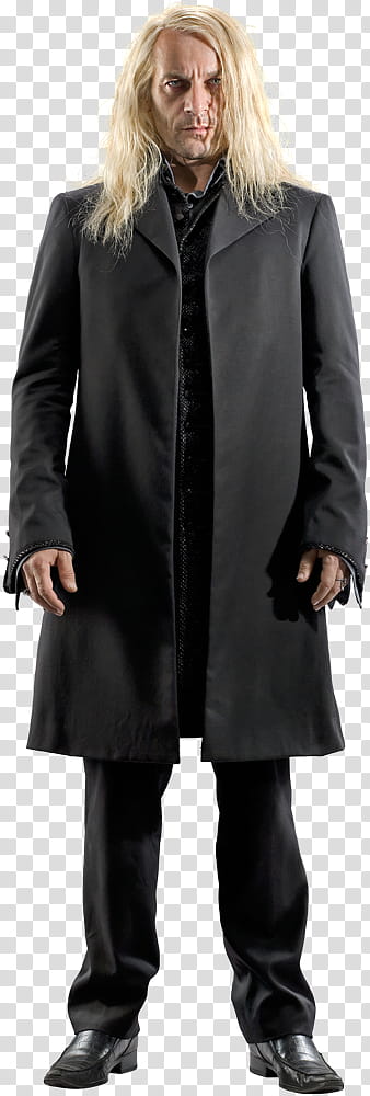 Death Eater, man wearing grey coat transparent background PNG clipart