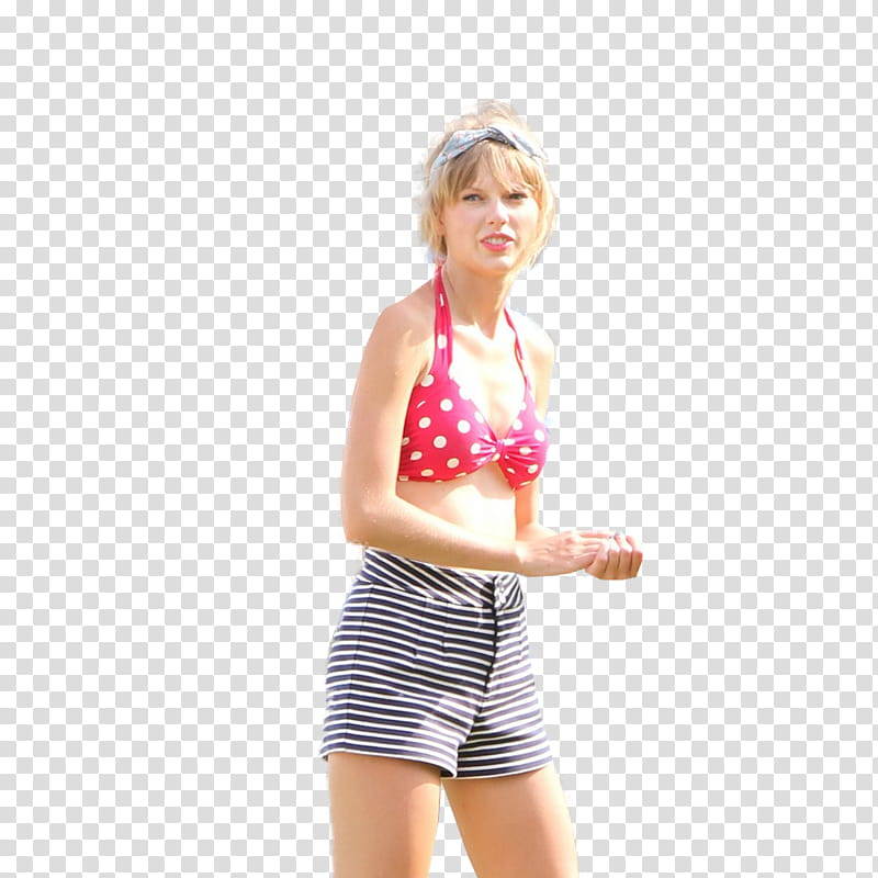 Taylor Swift, white and black shorts transparent background PNG clipart