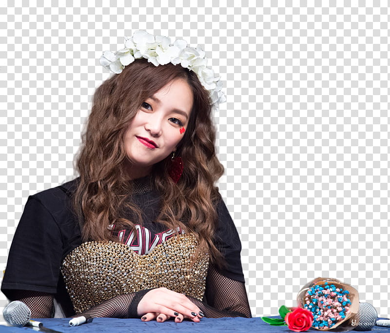 Render  HQ CLC Yeeun, woman wearing black shirt transparent background PNG clipart