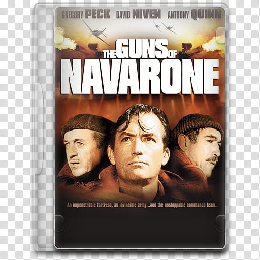 Movie Icon Mega , The Guns of Navarone, The Guns of Navarone DVD case transparent background PNG clipart