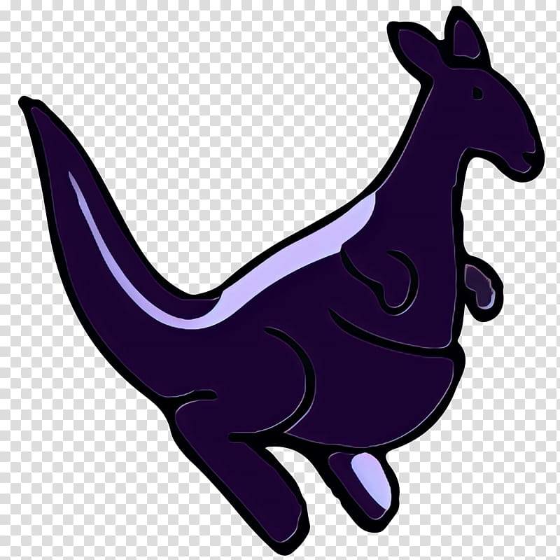 Kangaroo, Dog, Purple, Pet, Character, Tail, Violet, Cartoon transparent background PNG clipart