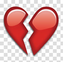 Emoji, red broken heart transparent background PNG clipart