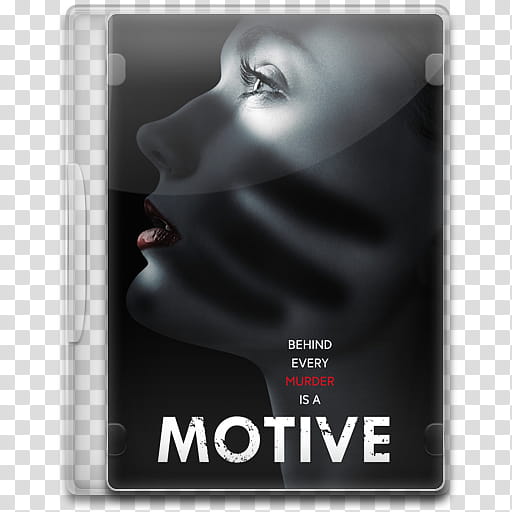 TV Show Icon Mega , Motive, Behind Every Murder is a Motive DVD case transparent background PNG clipart