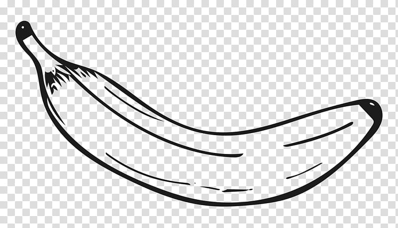 black and white banana clip art