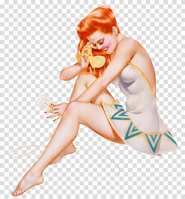 Ning Vintage pin up girls Pics, woman holding telephone illustration transparent background PNG clipart