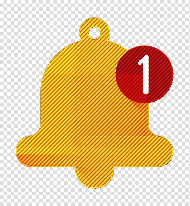 UI icon Notification icon Bell icon, Yellow, Sign transparent background PNG clipart