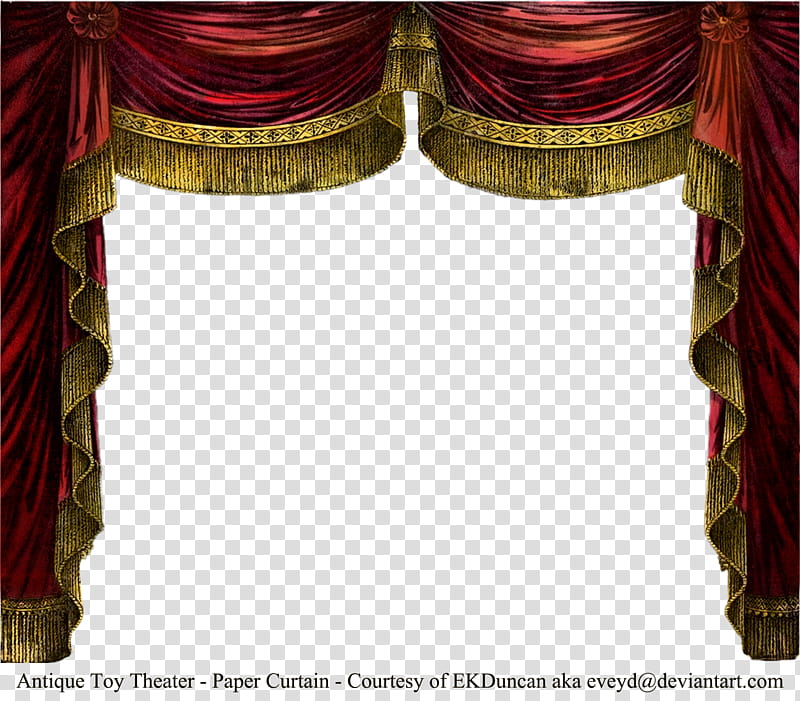 Paper Theater Curtain Garnet, red and brown curtain transparent background PNG clipart