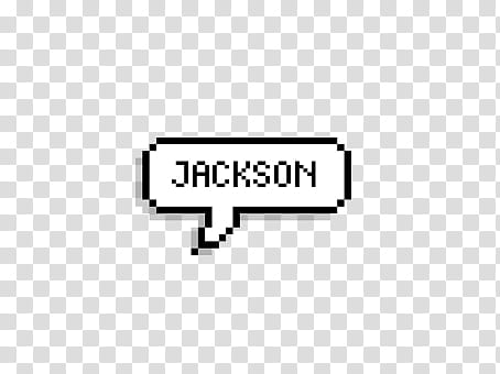 SPEECH BUBBLE, Jackson text transparent background PNG clipart