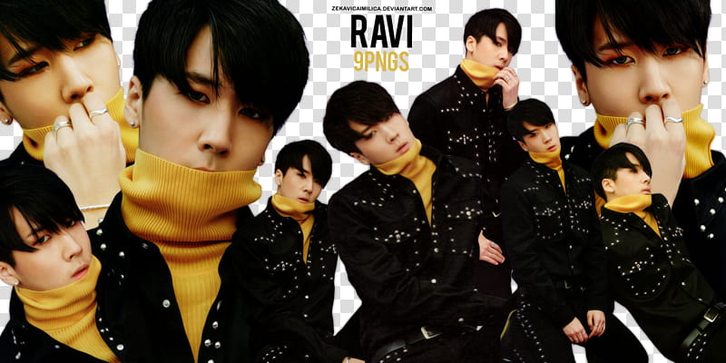 VIXX Ravi Zelos, Ravi wearing black jacket transparent background PNG clipart