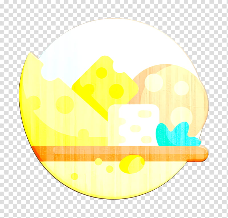 Restaurant icon Salami icon Appetizer icon, Yellow, Text, Circle, Logo, Cloud, Meteorological Phenomenon, Sticker transparent background PNG clipart
