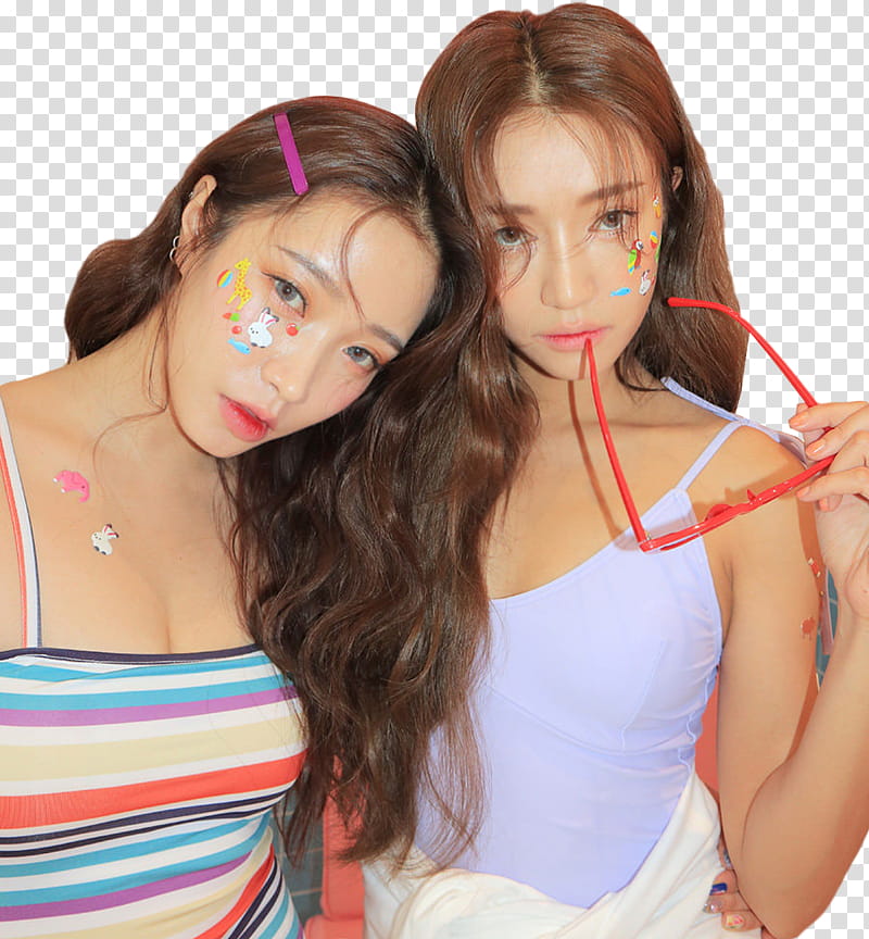 Jung Min Hee and Park Sora transparent background PNG clipart