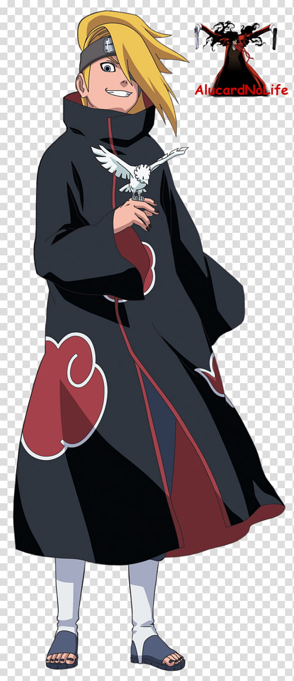 Deidara , Naruto's Deydara from Akatsuki illustration transparent  background PNG clipart