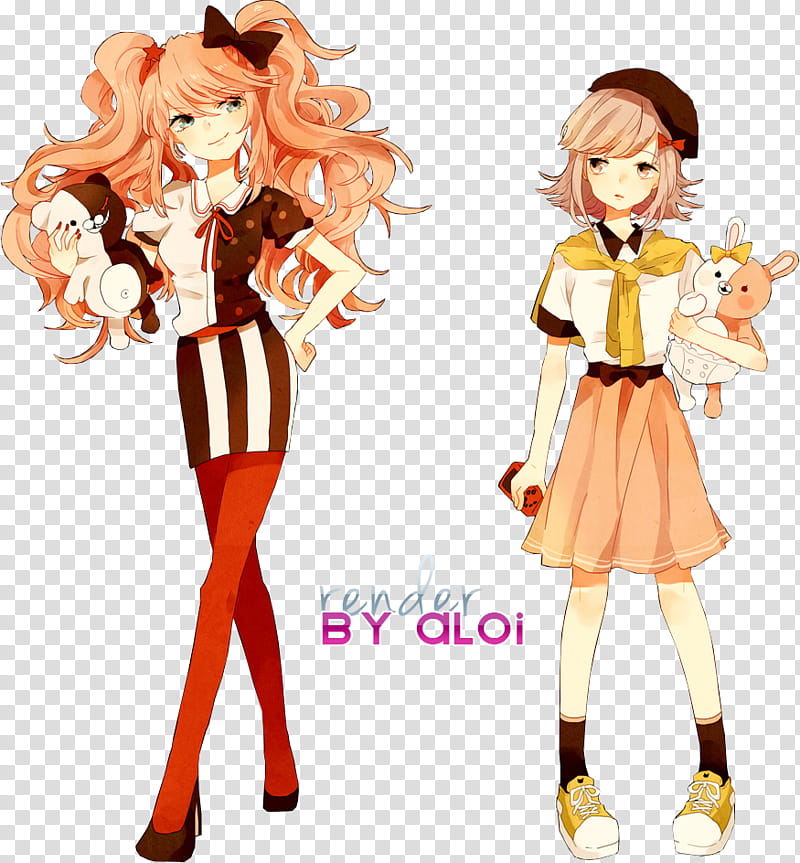 ENOSHIMA Junko and NANAMI Chiaki render transparent background PNG clipart