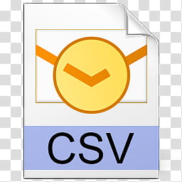 Office FileTypes, CSV paper art transparent background PNG clipart