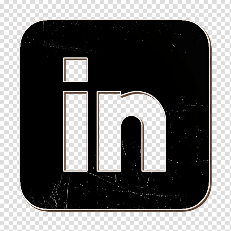 Linkedin icon Social Media icon, Text, Line, Logo, Material Property, Square, Rectangle, Number transparent background PNG clipart