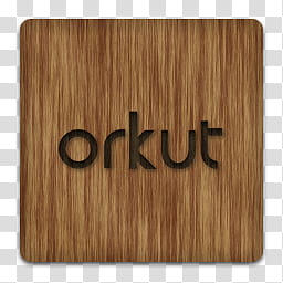 Wooden Social Icons, orkut transparent background PNG clipart