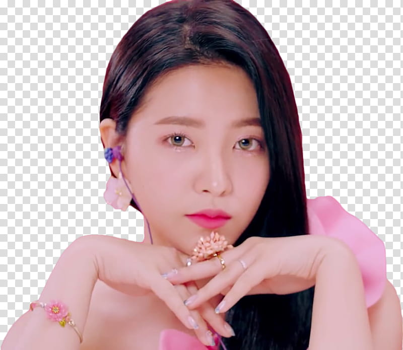 Red Velvet Power Up MV, woman wearing pink one-shoulder top transparent background PNG clipart