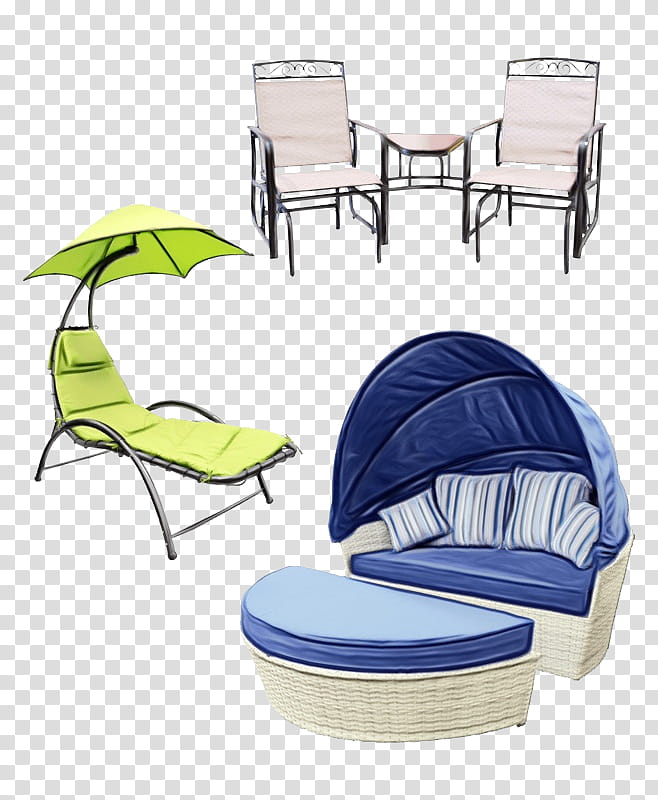 furniture outdoor furniture table chair couch, Watercolor, Paint, Wet Ink transparent background PNG clipart