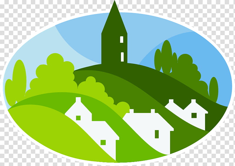 Green Leaf Logo, House, Village, Home, Penrith, Cumbria, United Kingdom, Hill transparent background PNG clipart