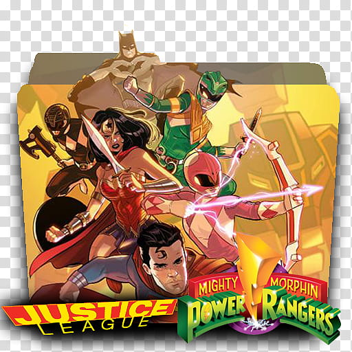 DC Rebirth MEGA FINAL Icon v, Justice-League-vs-Power-Rangers-v., Justice League and Power Rangers transparent background PNG clipart