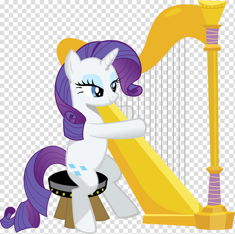 Rarity playing a harp, My Little Pony Lyra Heartstrings character transparent background PNG clipart